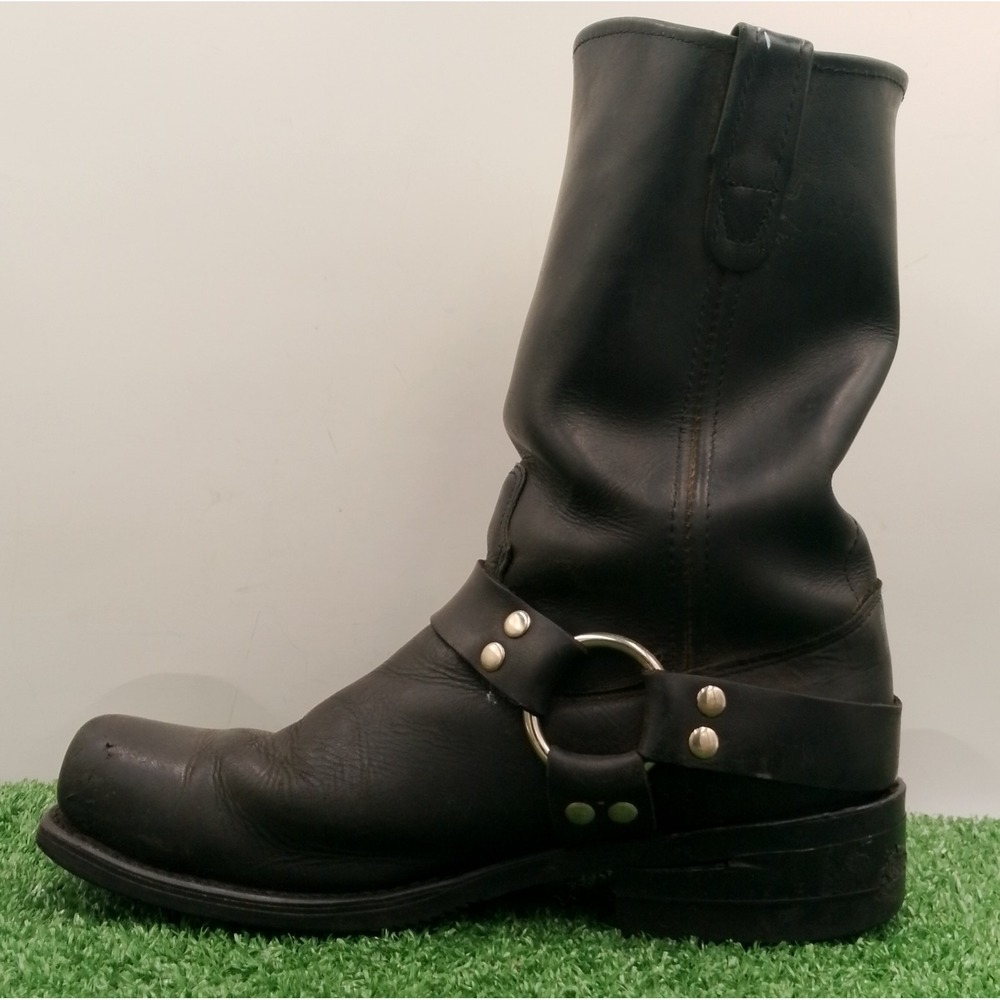 Double H HH Boot Company Mens Size 9 2E Wide Black Leather Harness Made In USA - Picture 9 of 14